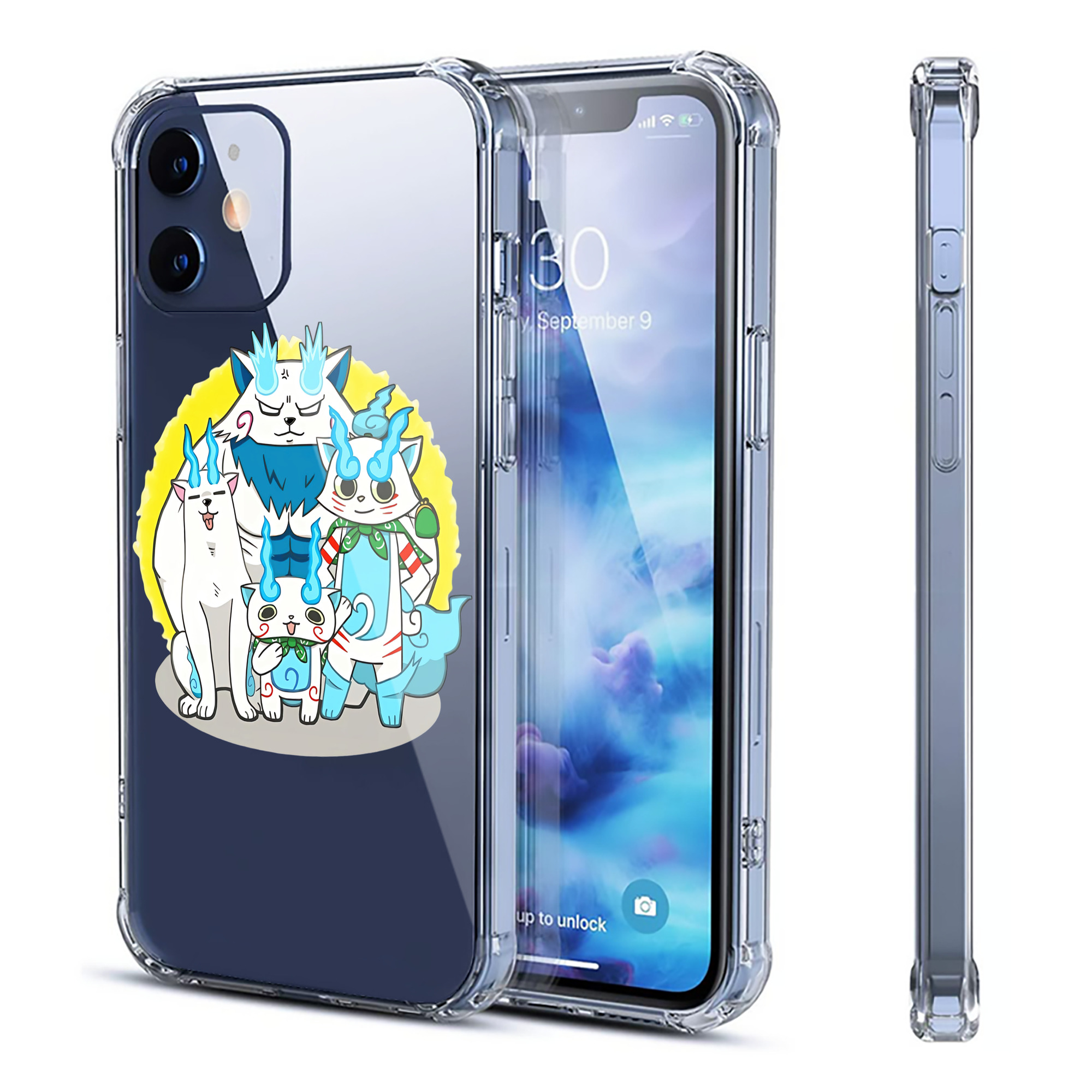 （画像用） 妖怪ウォッチ Yo-kai Watch 【iPhone 12シリーズ対応】透明スマホケース（クリアソフトケース）